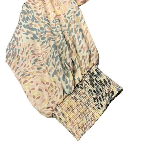 Tasseled Drawstring Bishop SleeveTop Blouse Teardrop Large Lightweight V Neck - Picture 7 of 12